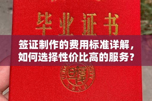 庆阳签证制作的费用标准详解，如何选择性价比高的服务？